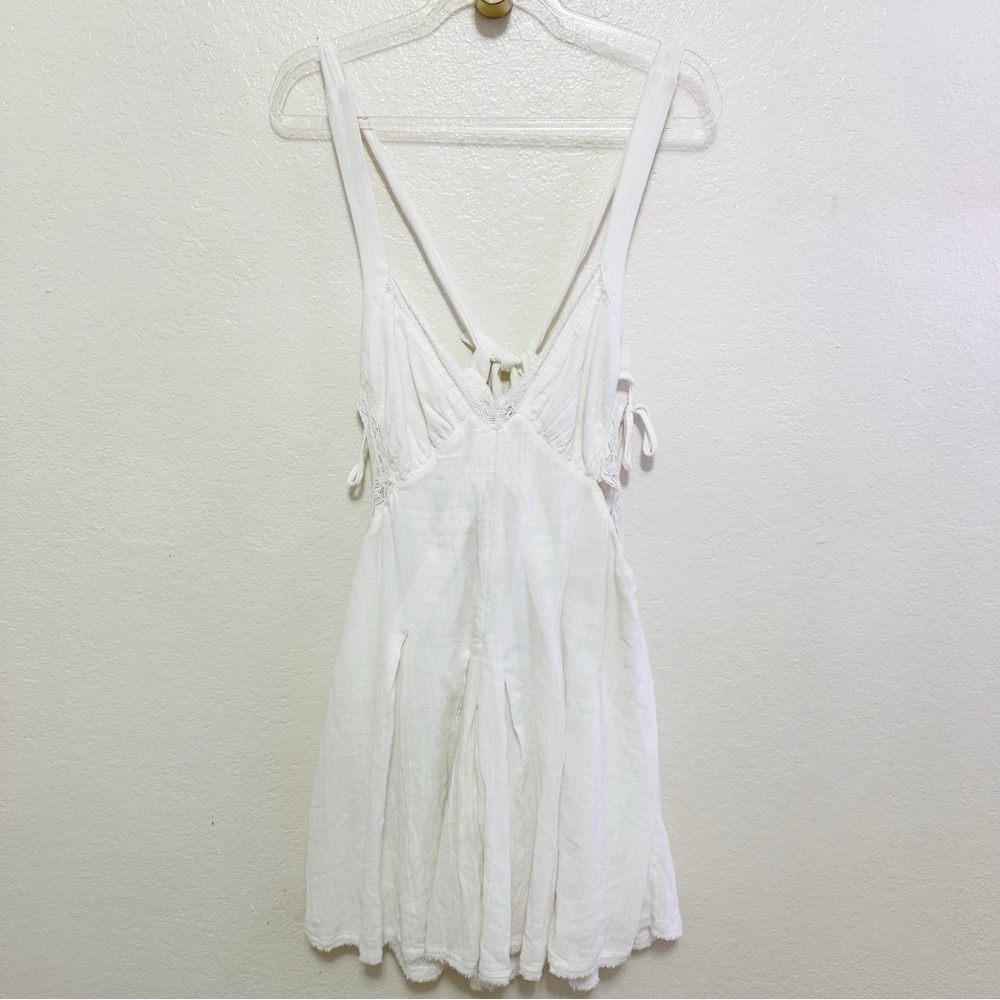 New free people Vivi Lace Trim Minidress size L - Picture 12 of 14